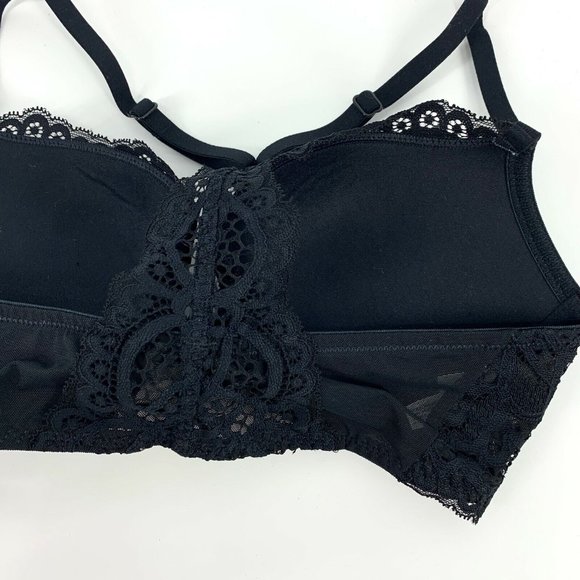 Auden Bra The Radiant Push Up Black Racerback Plunge Coverage NWT - Picture 9 of 11